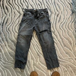 TOPSHOP straight black jeans